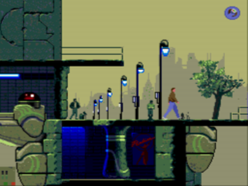 Flashback The Quest for Identity back cover for Sega CD
